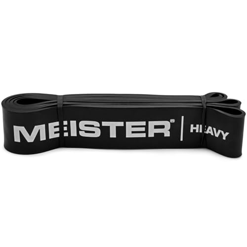 Meister X Band Comfort-Width 41" x 2" Resistance Bands - X-Wide Premium Loop Bands - style: Heavy / Black