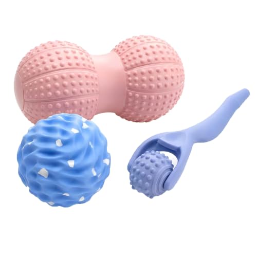 Massage Ball Set Peanut Ball 3.35"Fascia Ball for Foot Handle Ball for Back