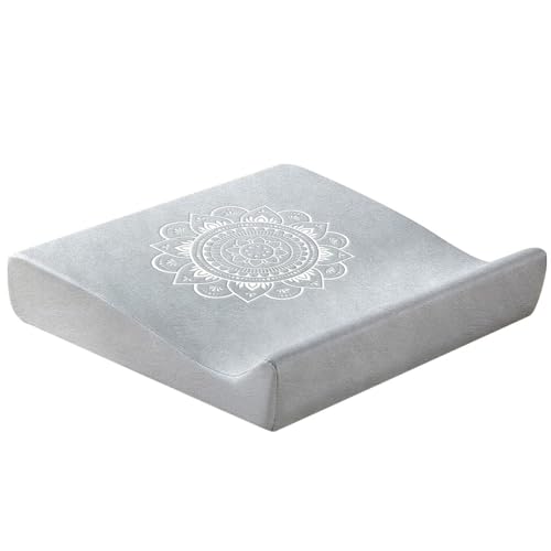 Meditation Cushion Set with High-Density Foam : 26.4" Large Floor Pillow for Yoga, Meditation, Sitting，Zafu & Zabuton Removable Washable Luxe Velvet Cover