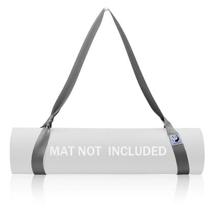 Slim Panda Yoga Mat Straps for Carrying, Adjustable Yoga Mat Carrier Sling Fits All Mats(Mat Not Included) - color: Dark Gray, size: 72 inches