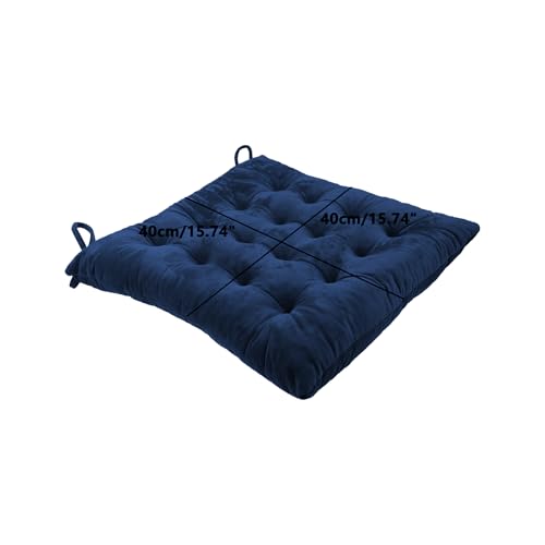 Square Pillows Seating, Thick Meditation Floor Pillow,Flexible Large Pillows Seating,2PCS Color Chair Pads Cushions,Square Floor Pillows for Game Yoga Indigo, 40 * 40cm/15.74 * 15.74" - color: Indigo, size: 40*40cm/15.74*15.74"
