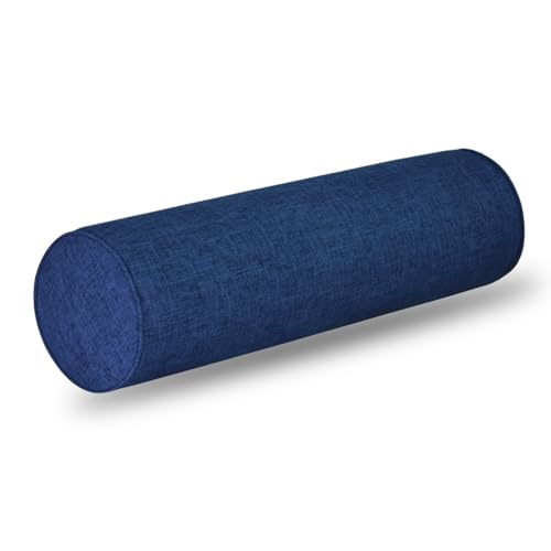 Durable Neck Cervical Pillowcases, Throw Pillow Cover– Perfect for Memory Foam Neck Roll Pillows&Neck Roll Pillow, Easy to Wash & Matches Your Sofa/Bed (Prussian Blue, 6x24) - color: Prussian Blue, size: 6x24