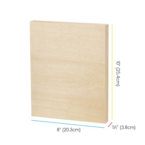 MEEDEN Unfinished Wood Canvas Board:8x10 Canvas Panel Pack of 4 | 1-1/2" Deep Wooden Panel Board, Blank Cradled Wood Art Board for Painting - Rectangle - size: 8"x10"- 4 Pack