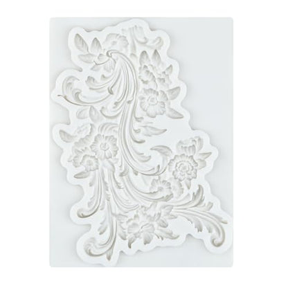 Baroque Silicone Mold Baroque Relief Flower Polymer Clay Molds | Jewelry Making Epoxy Resin Casting Air Dry Polymer Clay Craft - color: Style R