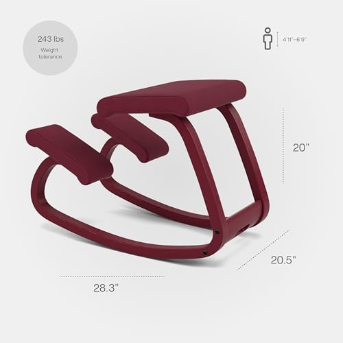 Varier Ergonomic Kneeling Chair, Rocking Knee Stool for Home Office Desk - color: Plum