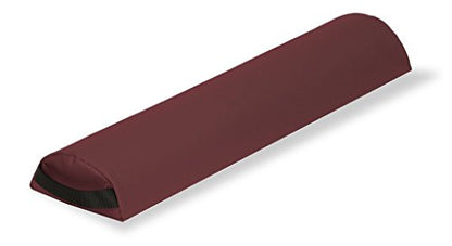 EARTHLITE Bolster Pillow Half Round – Durable Massage Bolster, 100% PU Upholstery incl. Strap Handle/Professional Quality for Massage Tables/Back Pain Relief - color: Burgundy