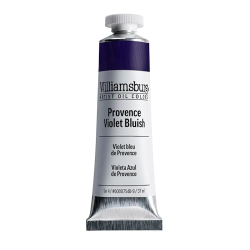 Williamsburg Artist Oil Colors, Provence Violet Bluish, 37 ml Tube | Artist grade oil paint delivering rich texture, high pigment load, and distinctive handmade character. - color: Provence Violet Bluish, size: 1.25 Fl Oz (Pack of 1)
