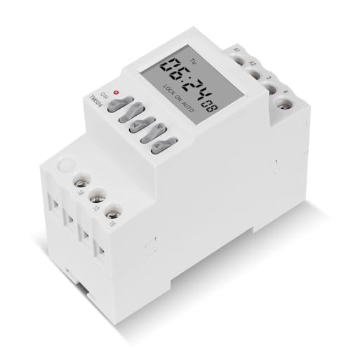 TM624 40-Group School Factory Automatic Bell Timer 1-99s Interval Programmable Digital Time Relay LCD Display DIN Rail Mount