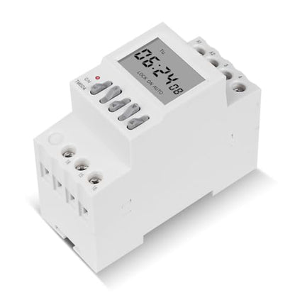 TM624 40-Group School Factory Automatic Bell Timer 1-99s Interval Programmable Digital Time Relay LCD Display DIN Rail Mount