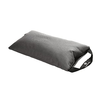 Hugger Mugger 10lb Yoga Sandbag - Adds Weight to Your Poses, Zipper Cover, Sturdy Handle, Silica Sand Filling, Durable Material - color: GRAY