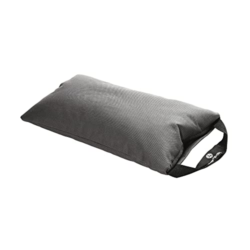 Hugger Mugger 10lb Yoga Sandbag - Adds Weight to Your Poses, Zipper Cover, Sturdy Handle, Silica Sand Filling, Durable Material - color: GRAY