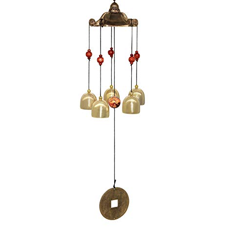 Hooshing Lucky Wind Chimes Tiny Metal Garden Bells Feng Shui Chimes | Home Outdoor Garden Patio Hanging Decor, Best Wishes For Friends, Gift for Mother Father