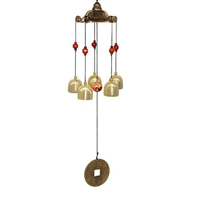 Hooshing Lucky Wind Chimes Tiny Metal Garden Bells Feng Shui Chimes | Home Outdoor Garden Patio Hanging Decor, Best Wishes For Friends, Gift for Mother Father