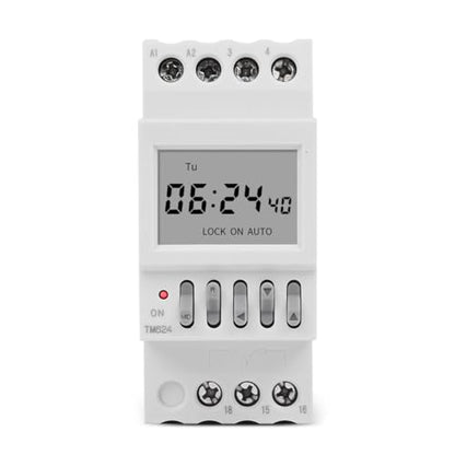 TM624 40-Group School Factory Automatic Bell Timer 1-99s Interval Programmable Digital Time Relay LCD Display DIN Rail Mount