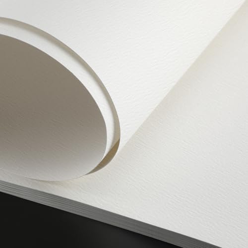 Kisston 10 Sheets Large Watercolor Paper 22 x 30 Inches, 140 Lb/300 GSM Cotton Drawing Paper Texture White Blank Painting Supplies for DIY Craft Activities Student Artists Drawing (Rough) - style: Rough