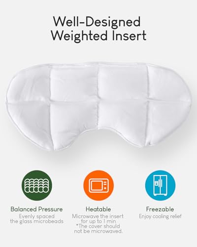 Sivio Weighted Eye Mask for Sleeping, Blackout Sleep Mask for Women & Men - color: Grey
