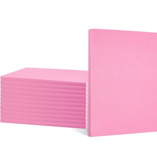 Frienda 12 Pcs Xps Foam Board Craft Foam Sheet,15" X 12" X 1/2",Pink | Foam Core Board Bulk, Thick Foam Panels, for Crafting DIY Modeling Sculpture Floral Arrangement Art, Fit School Home Office - color: Pink, size: 15" X 12" X 1/2"