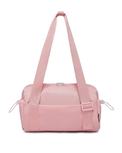 Small Gym Bag for Women Mini Duffle Bag with Wet Compartment, Lightweight Waterproof Cute Tote for Girls Workout Sport Travel - color: PINK