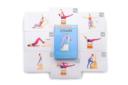 OnlinePilatesClasses Pilates Chair Deck with Video Tutorials, Fitness Flash Cards with 97 All-Levels Cards Set for Home Gym Exercise, Chair Not Included - color: Chair Deck 97 Cards
