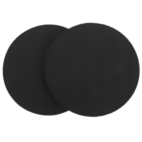 Toddmomy 2PCS Thick Eco TPE Yoga Knee Pads, Non-Slip Workout Cushion for Gardening Protection(Black, 17.5x17.5x4cm)