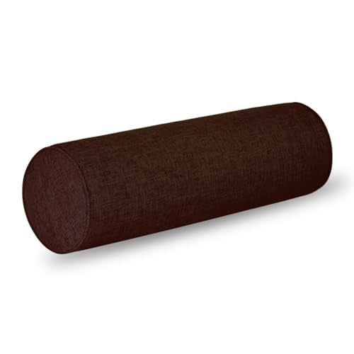 Durable Neck Cervical Pillowcases, Throw Pillow Cover– Perfect for Memory Foam Neck Roll Pillows&Neck Roll Pillow, Easy to Wash & Matches Your Sofa/Bed (Coffee, 6x18) - color: Coffee, size: 6x18