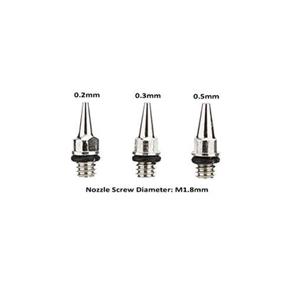 0.2mm, 0.3mm, 0.5mm Airbrush Nozzles and Needles Replacement Parts with 11 in 1 Airbrush Cleaning Repair Tool for Airbrush Gun - size: 0.2mm, 0.3mm,0.5mm/Cleaning Kit