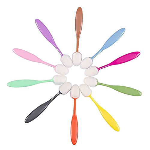 Yoseng 10 Pcs Ink Blending Brushes,with Protective Covers for Card Making | Color-Coded Handles Stencil Brushes,Background Blender Craft Brushes,Paper Crafter Artist Tool,Brush Head Diameter 0.86" - color: 10 Color With Cover