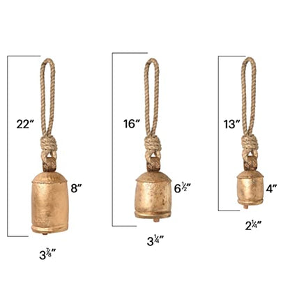 Incense Garden Set of 3 Hanging Harmony Bells Garden Rustic Relaxing Tranquil Wind Chimes