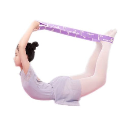 2-Pack Adjustable Kids Dance Stretch Bands - 8-Loop Elastic Bands for Ballet, Latin, Yoga, Gymnastics & Stretching - Flexible, Multi-Section Design for Dance Training & Flexibility - color: Pink+Purple