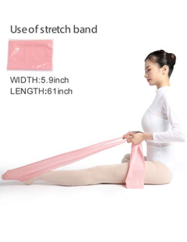 Daydance Kids Women Ballet Foot Stretcher Wooden Arch Enhancer Set with Resitance Bands, for Ballet, Gymnastics, Yoga - color: Pink -ABS, size: Length: 27 Inches-ABS Material