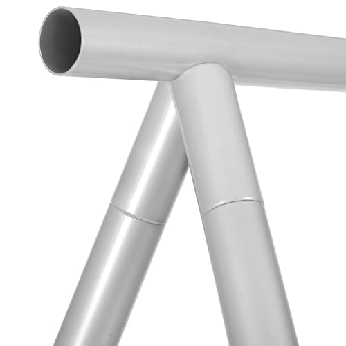 KUAFU Yoga Stand with Yoga Swing Inversion Portable Stand Yoga Frame Yoga Sling Inversion Equipment Steel Silvery for Indoor and Outdoor Triangle Structure