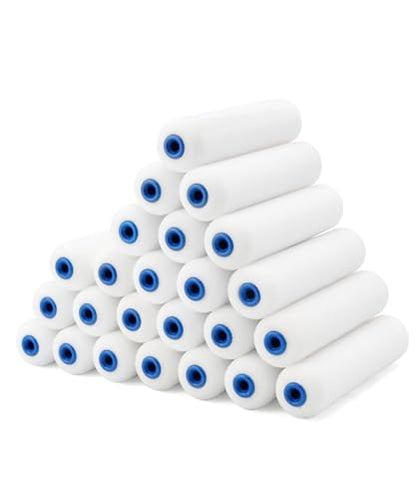 Bates- Foam Paint Roller Covers, 6", 24 Pack, White, High Density Foam Roller Paint - size: 24 Pack