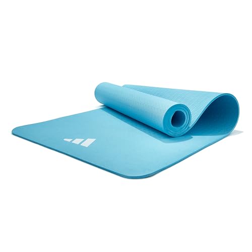 adidas Yoga Mat - Eco Friendly - Non Slip, Durable Textured Surface, 8mm - color: Preloved Blue