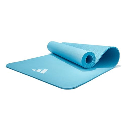 adidas Yoga Mat - Eco Friendly - Non Slip, Durable Textured Surface, 8mm - color: Preloved Blue