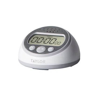 Taylor Digital Timer Counts Up and Down for School, Learning, Projects, and Kitchen Tasks, Super Loud Digital Timer, Gray | Learning, Projects, and Kitchen Tasks, Super Loud Digital Timer, Gray