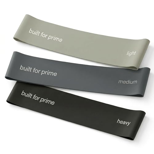 Mini Resistance Bands, Set of 3 – Non-Slip Workout Bands for Strength Training, Physical Therapy & Progressive Activation - color: Silverstone, Slate, and Carbon