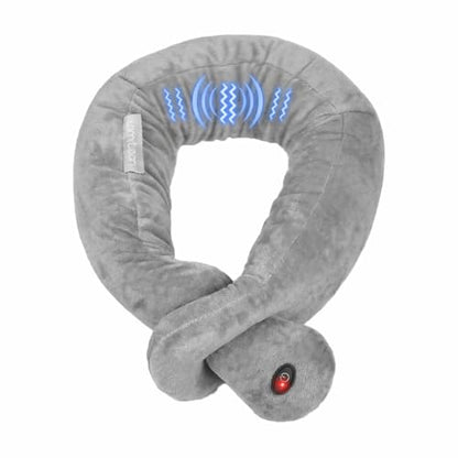 Travel Pillow with 3 Vibration Modes,Airplane Massage Pillow - color: Dark Gray