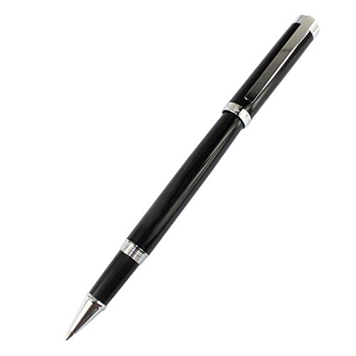 Gullor 155 slip glossy black rollerball pen with a silver pen clips - color: Black