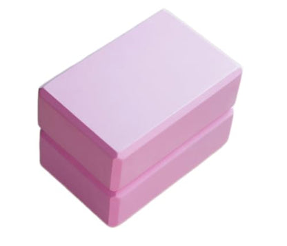Yoga Block High Density EVA Foam Blocks 2 Packs 9"x6"x3" Each, Supportive, Lightweight with Beveled Edges for Yoga, Pilates, and Meditation - color: Pink