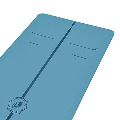 Liforme Evolve Yoga Mat - Patented Alignment Design, Advanced Non-Slip Grip - color: Blue
