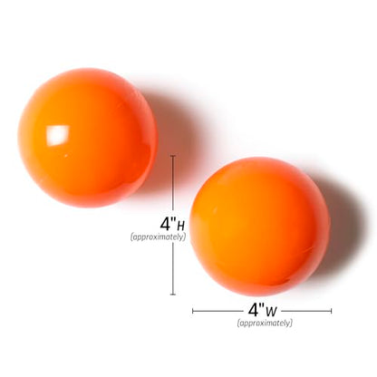 Yoga Massage Ball Smooth Ball – 4 inches Adjustable Firmness Massage Roller Balls for Back, Neck & Floor Therapy – Gentle Deep Muscle Relief for Sensitive Soft Tissue (red) - color: Red