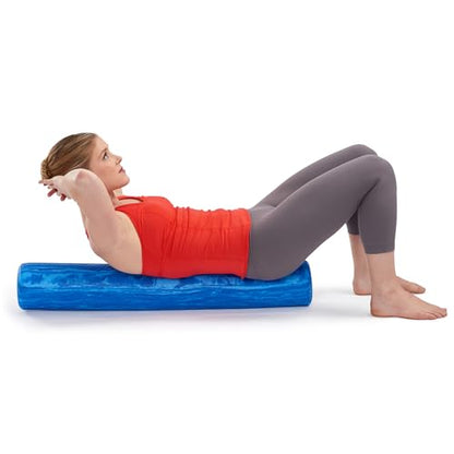 OPTP PRO-Roller Soft Density Foam Roller – Round, Blue, 36" x 6" | Soft foam roller for physical therapy, Pilates, yoga foam roll exercises, muscle recovery, blue, 36" x 6" - color: Blue 36" X 6"