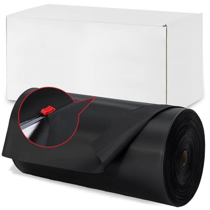 Plastic Tablecloth Roll, 410 Ft x 54 In Plastic Table Cloth Disposable Roll | Black Tablecloth Roll PEVA Waterproof Black Plastic Table Cover Rolls with Cutter for Banquets, Festivals, Parties, Birthdays - color: Black, size: 4920" x 54" (Rectangular)
