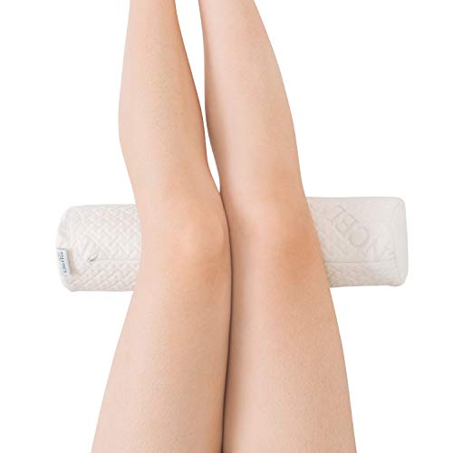 Comfort Memory Foam Neck Roll and Cervical Bolster Round Pillow with Removable Washable Soft Cover for Spine and Neck Back Lumbar Leg Vertebra Support (18"x3.5" Pillow Firm) - size: 18"x3.5" Pillow Firm