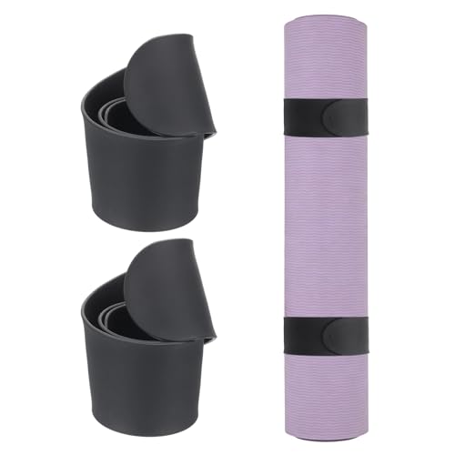 Yoga Mat Strap Slap Band, One Snap Yoga Mat Slap Band for Keep Mats Tightly Rolled Exercise Mat Sling Holder - color: Black