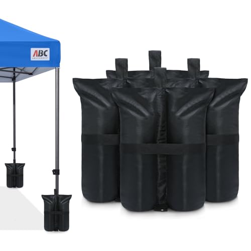 ABCCANOPY Canopy Weights 185 LBS Tent Sand Bags,4-Pack Black(No Sand) - color: Black, size: 185 LBS