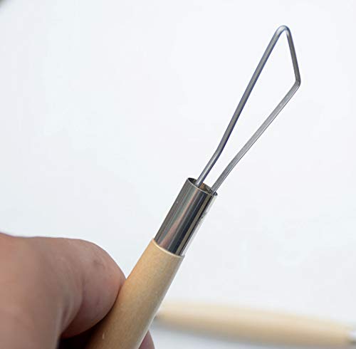 YYaaloa 6pcs Set Wood Crafts Clay Modeling Tool Pottery Carving Tools for Shaping and Sculpting for Ceramics Clay Pottery (Wood -6pcs)
