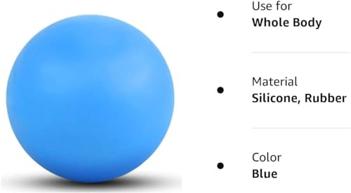 WOVTE 2 Pack Massage Lacrosse Balls for Sore Muscles, Shoulders, Neck, Back, Foot, Body, Deep Tissue, Myofascial Release, Trigger Point Therapy, Muscle Knots and Yoga Therapy (Blue) - color: Blue Blue