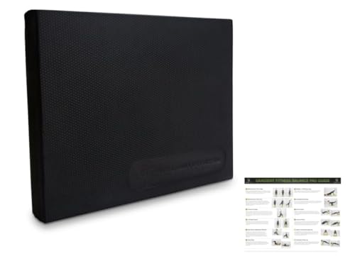 Gradient Fitness Balance Pad Foam Board Stability Cushion Exercise Trainer for Balance, Stretching, Physical Therapy, Mobility, Rehabilitation and Core Strength Training - color: Black
