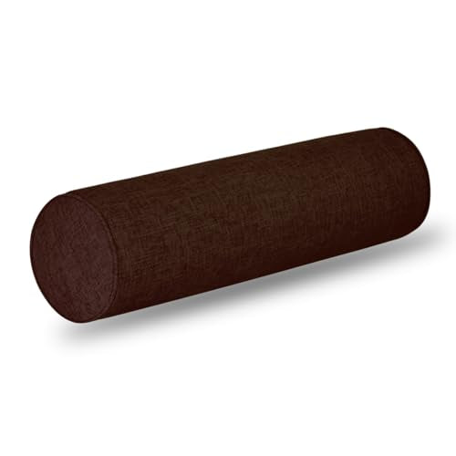 Durable Neck Cervical Pillowcases, Throw Pillow Cover– Perfect for Memory Foam Neck Roll Pillows&Neck Roll Pillow, Easy to Wash & Matches Your Sofa/Bed (Coffee, 6x24) - color: Coffee, size: 6x24